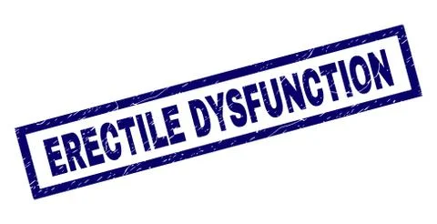 Rectangle Grunge ERECTILE DYSFUNCTION Stamp 스톡 일러스트