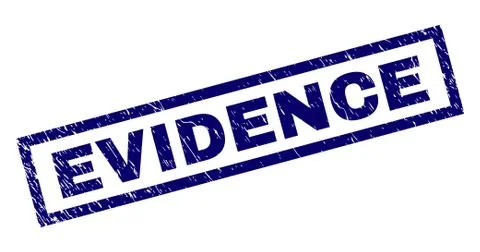 Rectangle Grunge EVIDENCE Stamp Stock Illustration