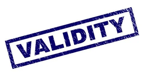 Rectangle Grunge VALIDITY Stamp Stock Illustration