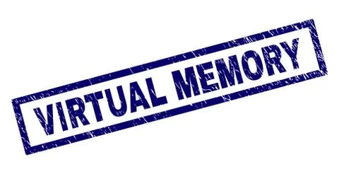 Rectangle Grunge VIRTUAL MEMORY Stamp Stock Illustration