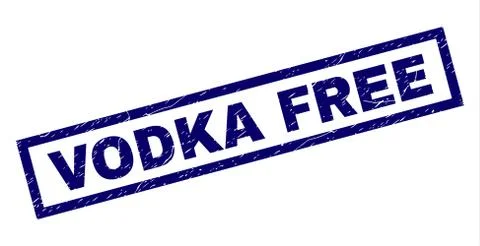 Rectangle Grunge VODKA FREE Stamp Stock Illustration