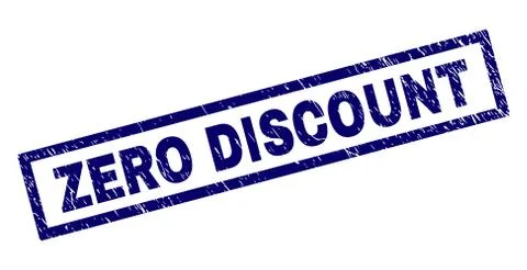 Rectangle Grunge ZERO DISCOUNT Stamp Illustrazione stock