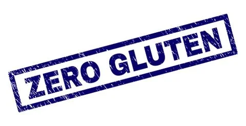 Rectangle Grunge ZERO GLUTEN Stamp Illustrazione stock