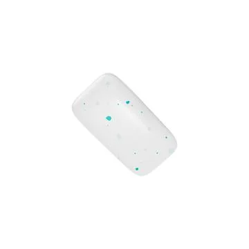 Rectangle gum pad with blue minerals 3D style, vector illustration Stockillustratie