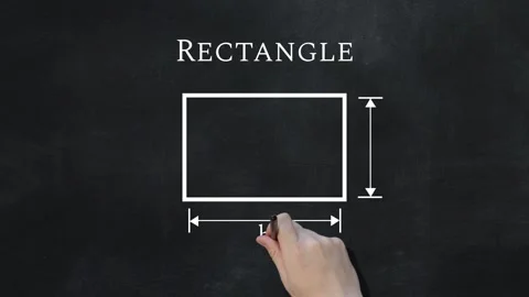 Rectangle Handwriter Blackboard Version Stock Footage 236499197