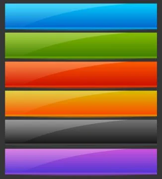 Rectangle horizontal bright, colorful button, banner backgrounds with empty s Illustrazione stock