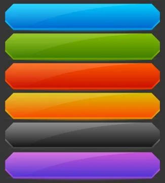 Rectangle horizontal bright, colorful button, banner backgrounds with empty s Stock Illustration