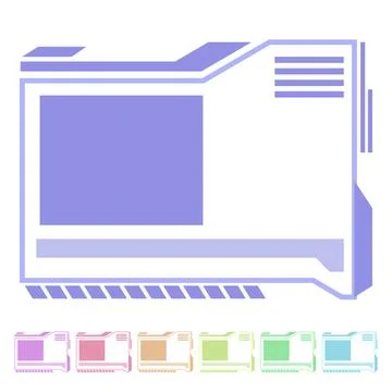 Rectangle hud callout shapes cartoon vector graphic Stock Illustration