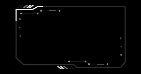 Rectangle hud interface dynamic moving shapes. Stream starting bg. Technolo.. Illustrazione stock