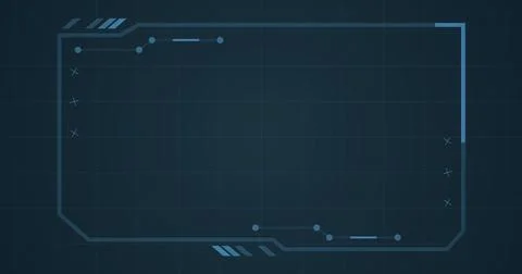 Rectangle hud interface dynamic moving shapes. Stream starting bg. Technolo.. Stock Illustration