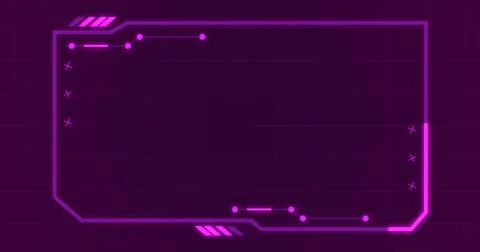 Rectangle hud interface dynamic moving shapes. Stream starting bg. Technolo.. Illustrazione stock