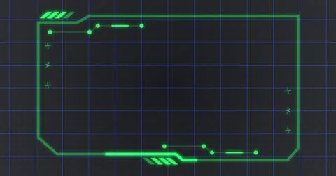 Rectangle hud interface dynamic moving shapes. Stream starting bg. Technolo.. Stock Illustration