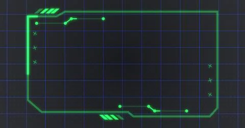 Rectangle hud interface dynamic moving shapes. Stream starting bg. Technolo.. Stock Illustration