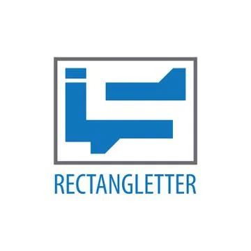 Rectangle initial letter IS logo concept design. Symbol graphic template elem Stock Illustration