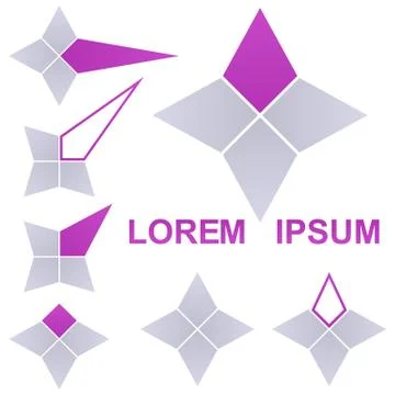 Rectangle logo vector set イラスト素材