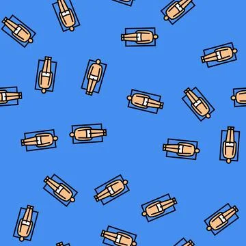 Rectangle male body type vector seamless pattern Stock Illustration
