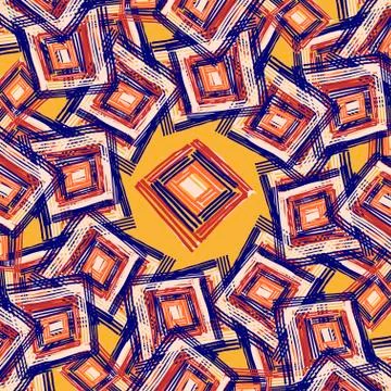 Rectangle mandala pattern Illustrazione stock