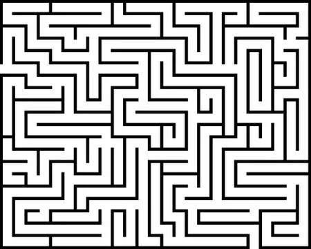 Rectangle maze isolated Stock Illustration