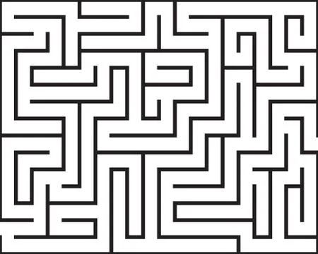 Rectangle maze isolated Stock Illustration