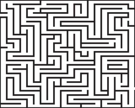 Rectangle maze isolated Stock Illustration