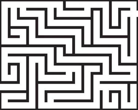 Rectangle maze isolated Stock Illustration