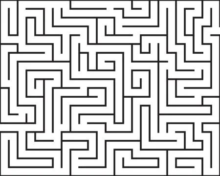 Rectangle maze isolated Stock Illustration