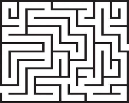Rectangle maze isolated Stock Illustration
