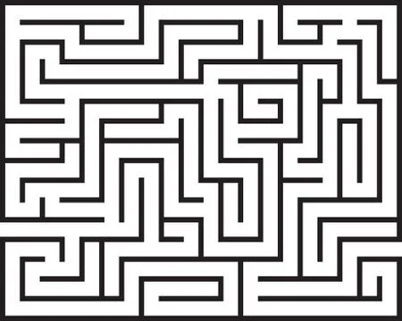 Rectangle maze isolated Stock Illustration