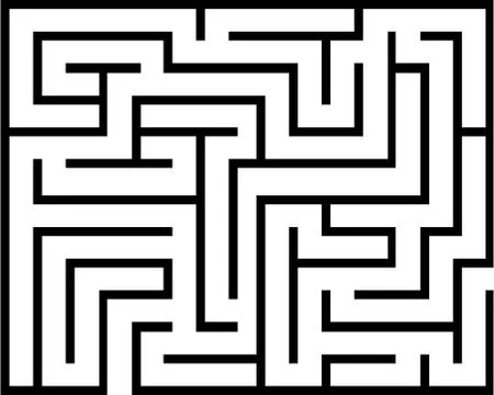 Rectangle maze isolated Stock Illustration
