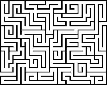 Rectangle maze isolated Stock Illustration