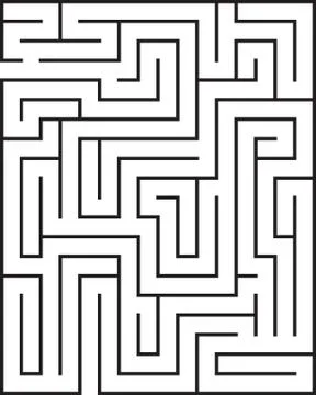 Rectangle maze isolated Stock Illustration