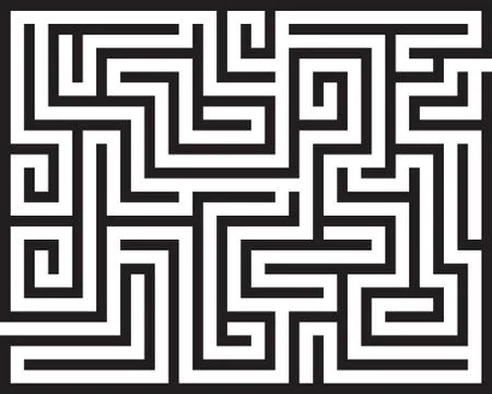 Rectangle maze isolated Stock Illustration