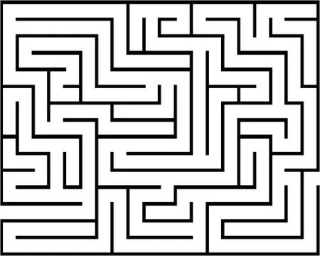 Rectangle maze isolated Stock Illustration