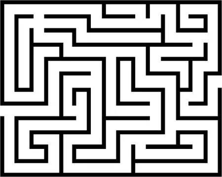 Rectangle maze isolated Stock Illustration