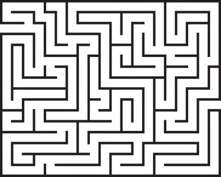 Rectangle maze isolated Stock Illustration