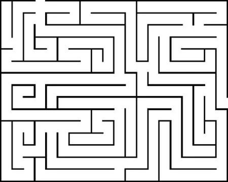 Rectangle maze isolated Stock Illustration