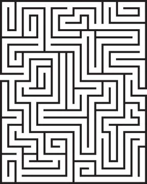 Rectangle maze isolated Stock Illustration