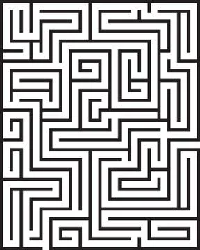 Rectangle maze isolated Stock Illustration