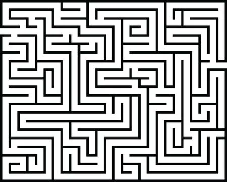 Rectangle maze isolated Stock Illustration