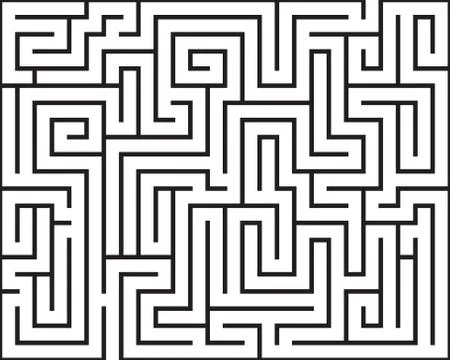 Rectangle maze isolated Stock Illustration