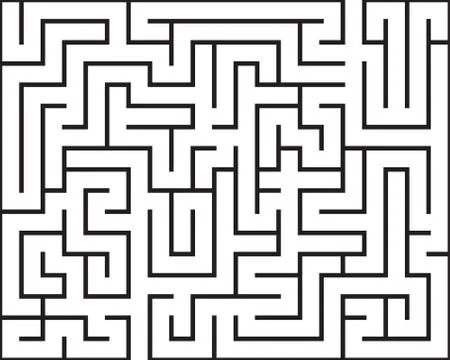 Rectangle maze isolated Stock Illustration