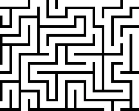 Rectangle maze, seamless Stock Illustration