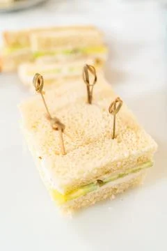 Rectangle Mini Sandwich with Skewers Stock Photos