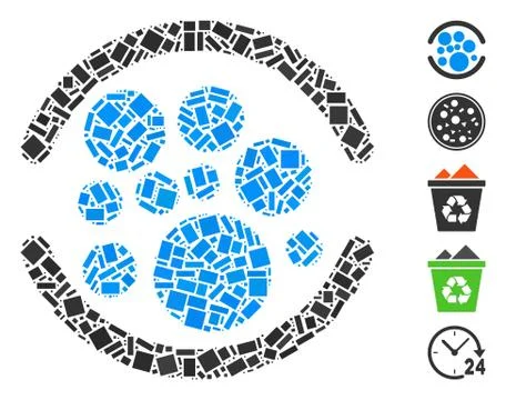 Rectangle Mosaic Full Stock Illustration