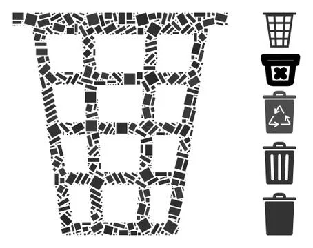 Rectangle Mosaic Junk Stock Illustration