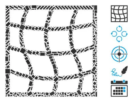 Rectangle Mosaic Mesh Stock Illustration