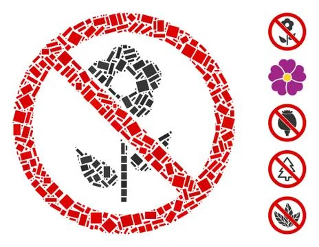 Rectangle Mosaic No Flower Stock Illustration