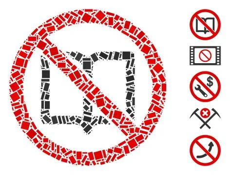 Rectangle Mosaic No Open Book 스톡 일러스트