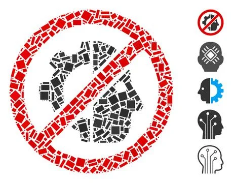 Rectangle Mosaic Np Cyborgs イラスト素材