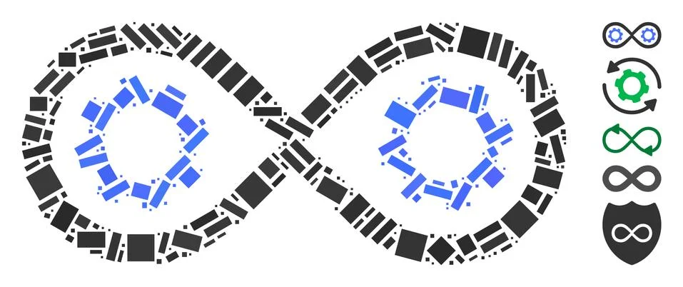 Rectangle Mosaic Perpetuum Mobile Stockillustratie